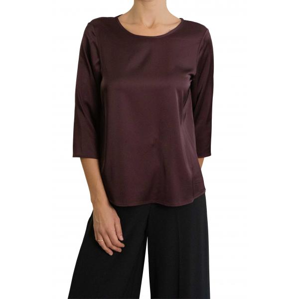 Blusa ampia con maniche tre quarti e girocollo Imperial